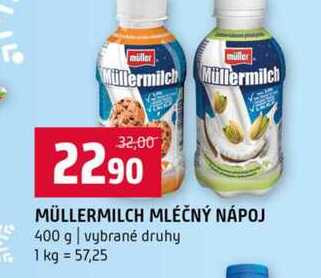 MÜLLERMILCH MLÉČNÝ NÁPOJ 400 g vybrané druhy 