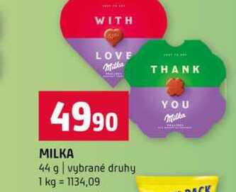 MILKA 44 g vybrané druhy 
