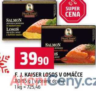 F. J. KAISER LOSOS V OMÁČCE 110/55 g vybrané druhy 