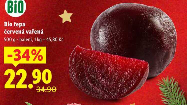 Bio řepa červená vařená, 500 g