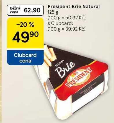 President Brie Natural, 125 g