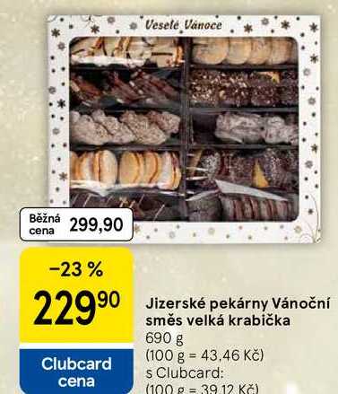 Jizerské pekárny Vánoční směs velká krabička, 690 g
