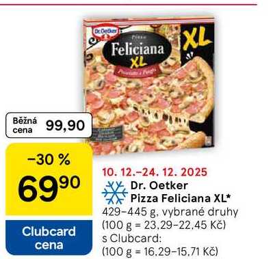 Dr. Oetker Pizza Feliciana XL, 429-445 g, vybrané druhy 