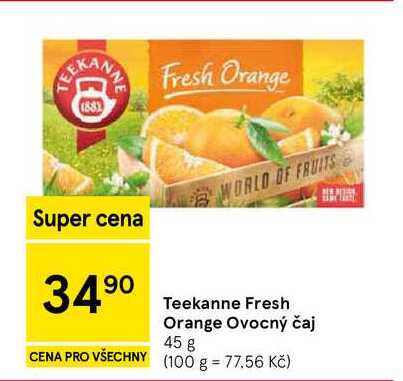 Teekanne Fresh Orange Ovocný čaj, 45 g 