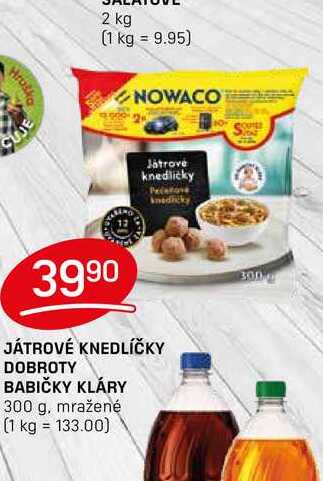 JÁTROVÉ KNEDLÍČKY DOBROTY BABIČKY KLÁRY 300 g, mražené 