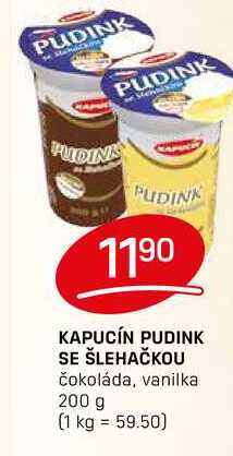 KAPUCÍN PUDINK SE ŠLEHAČKOU čokoláda, vanilka 200 g 