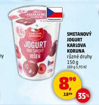 SMETANOVÝ JOGURT KARLOVA KORUNA, 150 g 