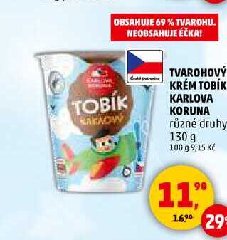 TVAROHOVÝ KRÉM TOBÍK KARLOVA KORUNA, 130 g