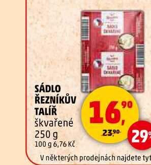 SÁDLO ŘEZNÍKŮV TALÍŘ, 250 g 