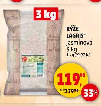 RÝŽE LAGRIS jasmínová, 3 kg