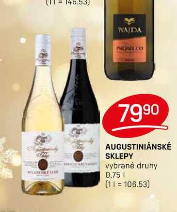 AUGUSTINIÁNSKÉ SKLEPY vybrané druhy 0,75l