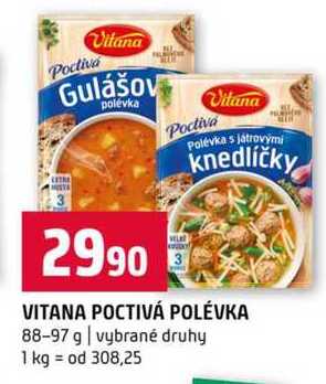 VITANA POCTIVÁ POLÉVKA 88-97 g vybrané druhy 