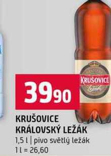 KRUŠOVICE KRÁLOVSKÝ LEŽÁK 1,5l pivo světlý ležák 