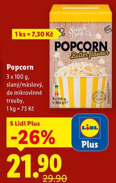 Popcorn, 3x 100 g