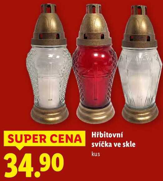 Hřbitovní svíčka ve skle