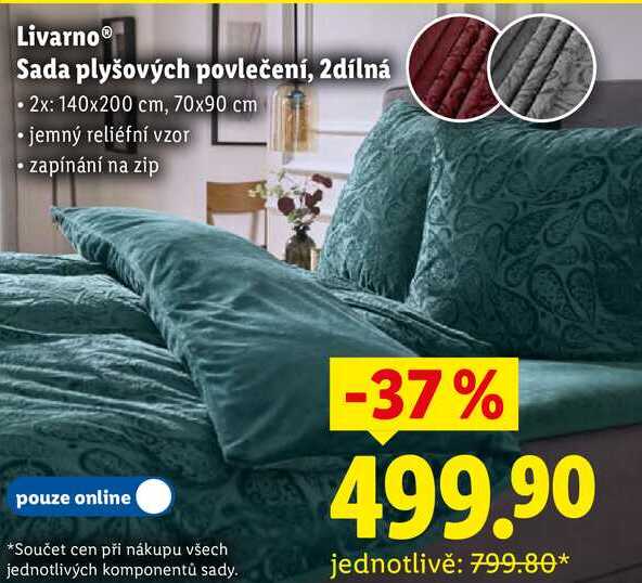 Livarno Sada plyšových povlečení, 2dílná
