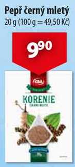 Pepř černý mletý, 20 g 