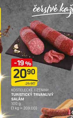 TURISTICKÝ TRVANLIVÝ SALÁM 100g