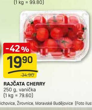RAJČATA CHERRY 250 g, vanička 
