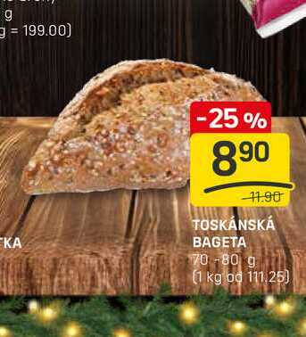 TOSKÁNSKÁ BAGETA 70-80 g 