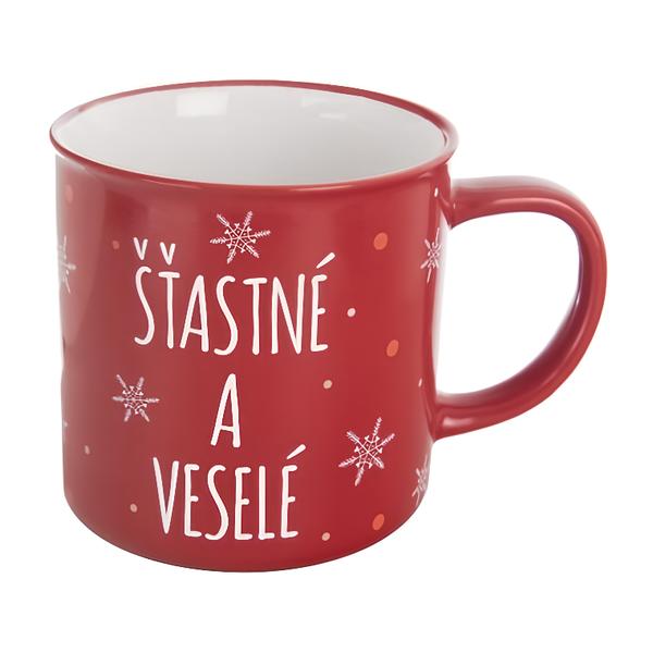 ORION Keramický hrnek, vločka, Šťastné a veselé, objem 0,51 l