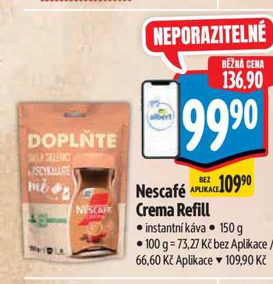  Nescafé  Crema Refill instantní káva 150 g 