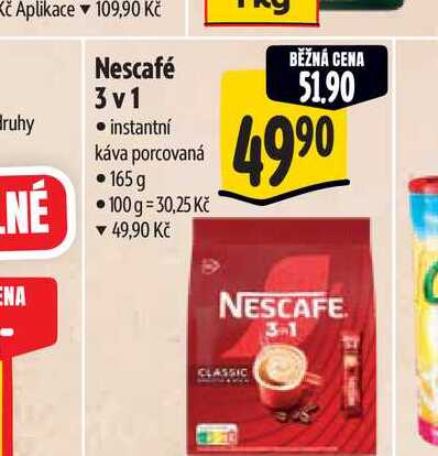  Nescafé 3v1 instantní káva porcovaná 165 g 