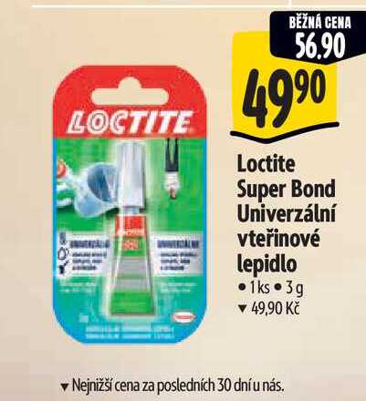  Loctite Super Bond Univerzální vteřinové lepidlo 1ks 3g  