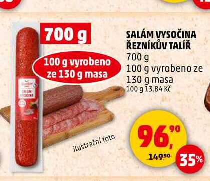 SALÁM VYSOČINA ŘEZNÍKŮV TALÍŘ, 700 g