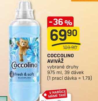 COCCOLINO AVIVÁŽ vybrané druhy 975 ml, 39 dávek 