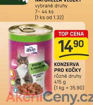 KONZERVA PRO KOČKY různé druhy 415 g 