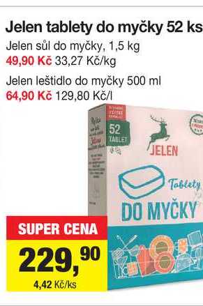 Jelen tablety do myčky 52 ks 
