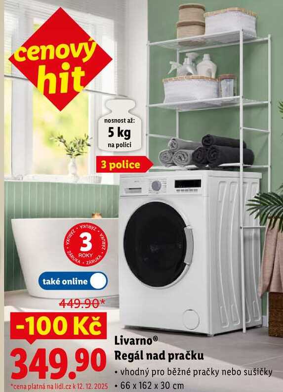Livarno Regál nad pračku 