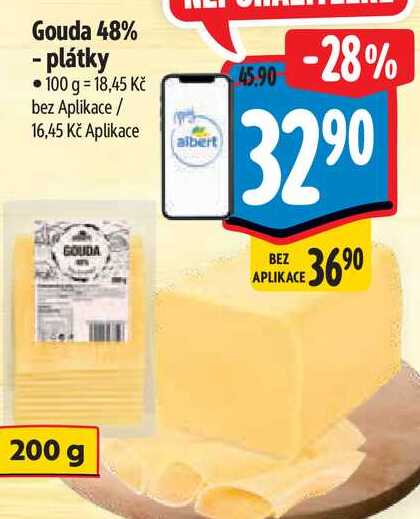 Gouda 48% - plátky 200 g 