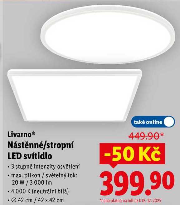 Livarno Nástěnné/stropní LED svítidlo   