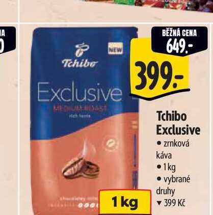  Tchibo Exclusive zrnková káva  1kg  