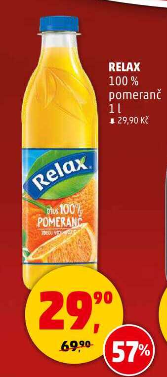 RELAX 100% pomeranč, 1 l