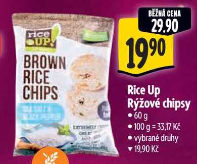 Rice Up Rýžové chipsy, 60 g