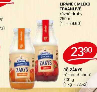 JČ ZÁKYS různé příchutě 330 g  v akci