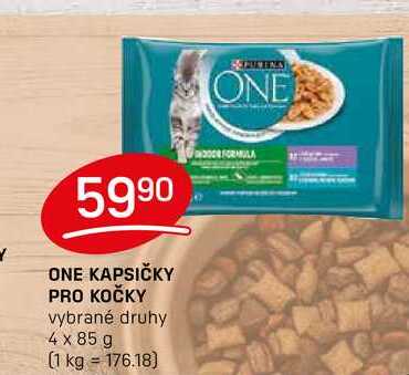 ONE KAPSIČKY PRO KOČKY vybrané druhy 4 x 85 g