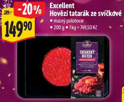 Excellent Hovězí tatarák ze svíčkové, 200 g