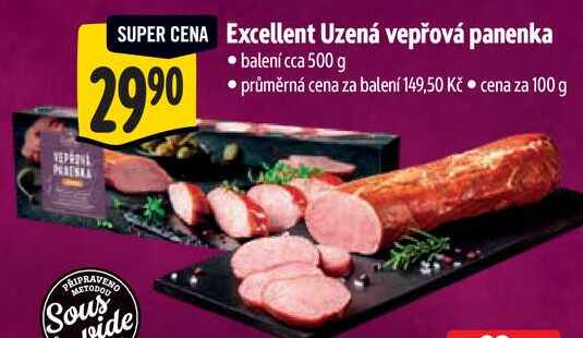Excellent Uzená vepřová panenka, cena za 100 g 