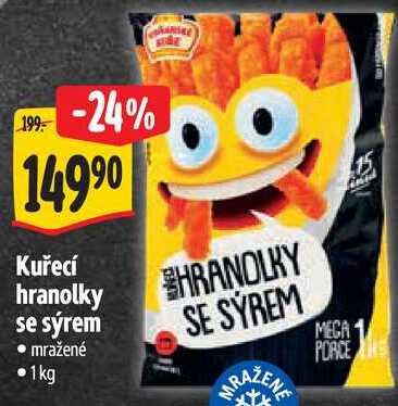 Kuřecí hranolky se sýrem, 1 kg
