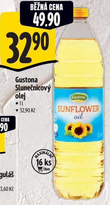 Gustona Slunečnicový olej, 1 l