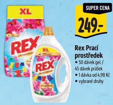 Rex Prací prostředek, 50 dávek gel/45 dávek prášek