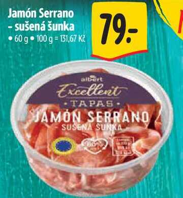 Jamón Serrano - sušená šunka, 60 g
