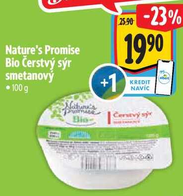 Nature's Promise Bio Čerstvý sýr smetanový, 100 g 