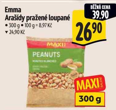 Emma Arašídy pražené loupané, 300 g
