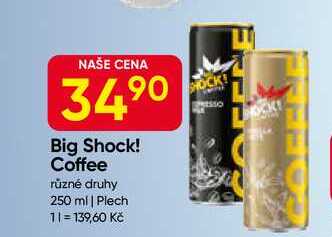 Big Shock! Coffee různé druhy 250 ml 