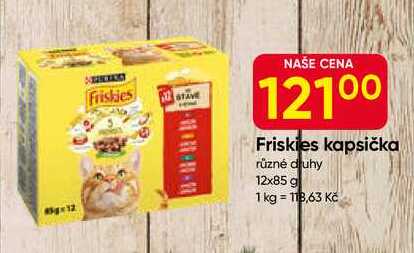 Friskies kapsička různé druhy 12x85 g